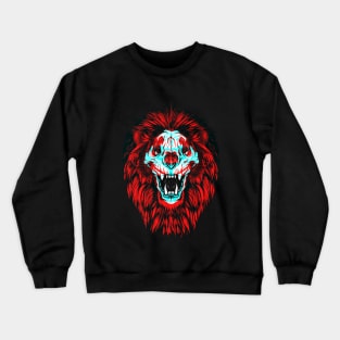 Lion Skull Interactive Red&Blue Filter T-Shirt #2 Crewneck Sweatshirt